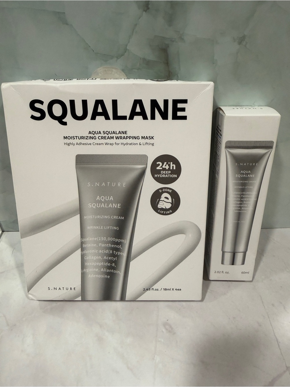 S.NATURE Aqua Squalane Moisturizing Cream + Wrapping Masks – NEW